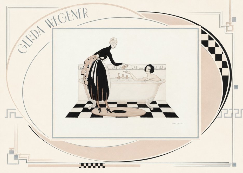 Gerda Wegener Woman in Bathtub No3 - Póster