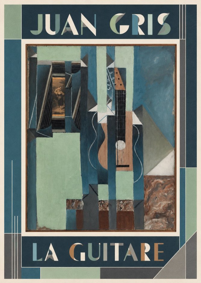 Juan Gris La Guitare No1 - Póster