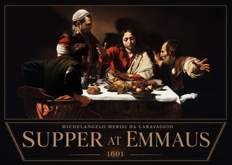 Michelangelo Merisi da Caravaggio Supper at Emmaus No6 - Póster
