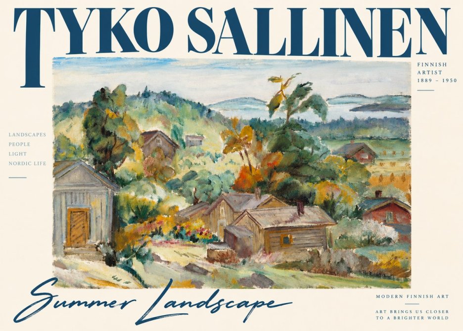 Tyko Sallinen Summer Landscape No3 - Póster