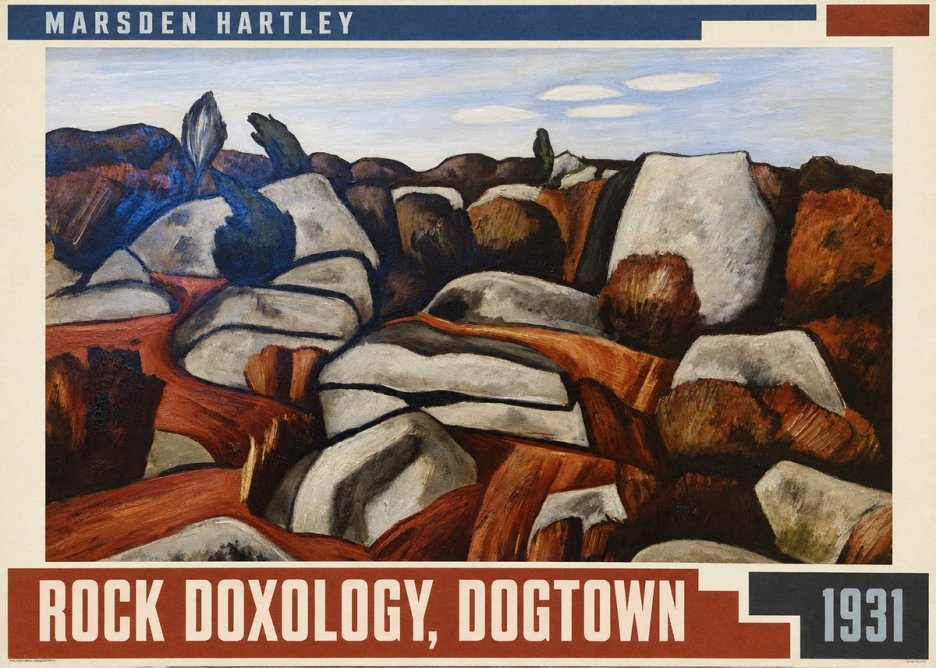 Marsden Hartley Rock Doxology, Dogtown No5 - Póster