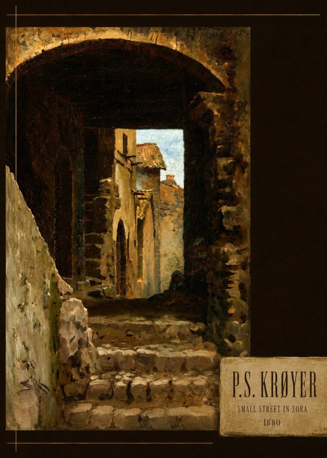 P.S. Krøyer Archway in an Italian Street No4 - Póster