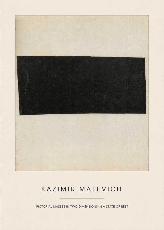 Kazimir Malevich Pictorial Masses in Two Dimensions in a State of Rest No4 - Póster