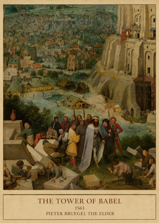 Pieter Bruegel The Tower of Babel I No4 - Póster
