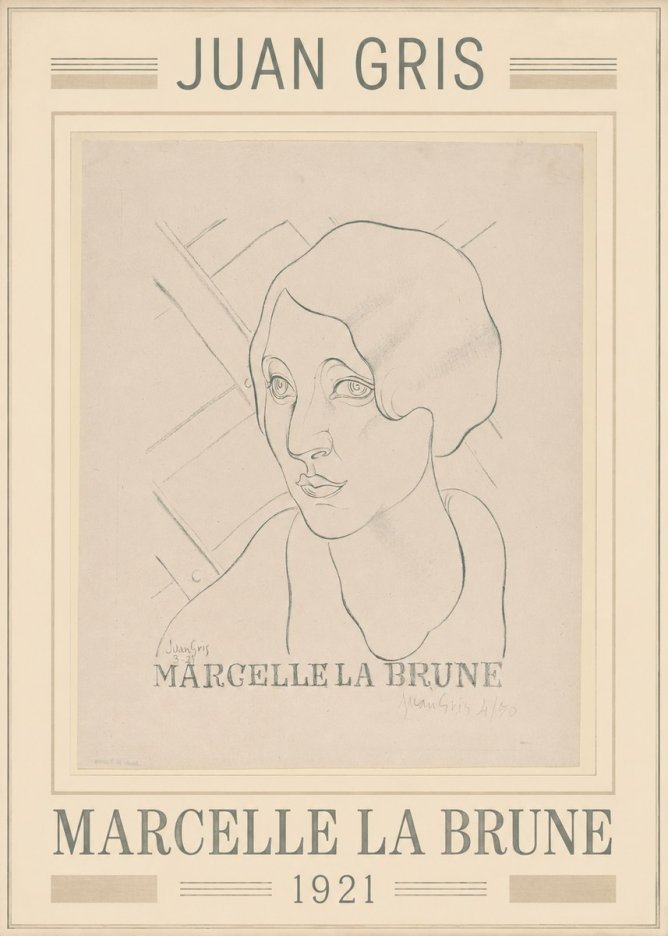 Juan Gris Marcelle La Brune I No1 - Póster