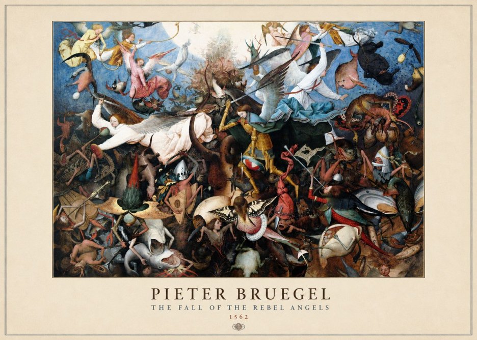 Pieter Bruegel The Fall of the Rebel Angels I No3 - Póster