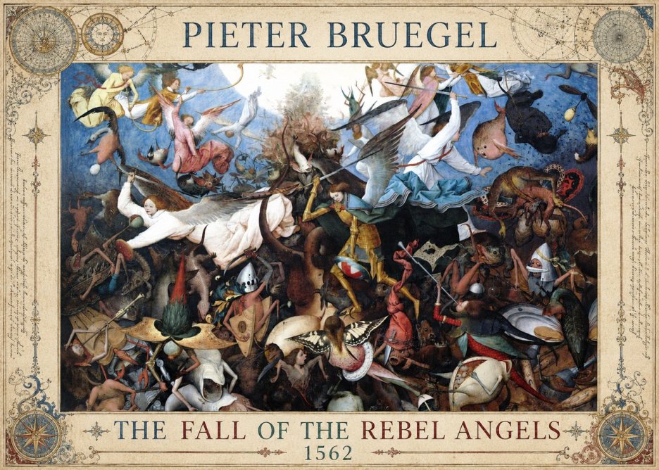 Pieter Bruegel The Fall of the Rebel Angels I No5 - Póster