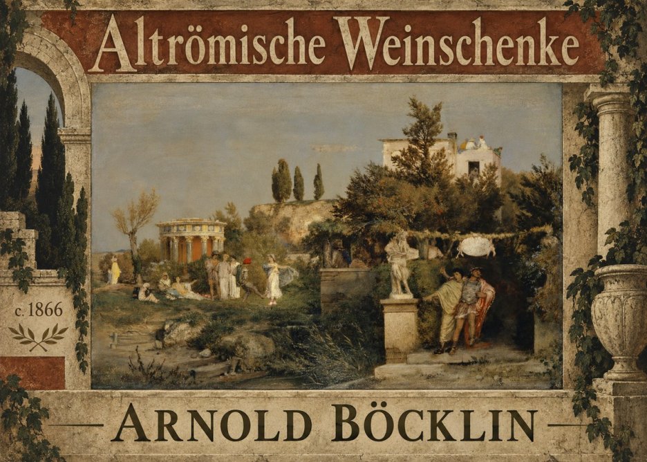 Arnold Böcklin Altrömische Weinschenke No5 - Póster