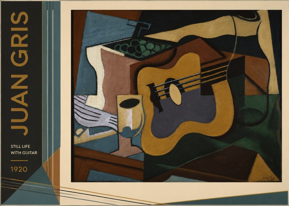 Juan Gris Still Life with Guitar No2 - Póster