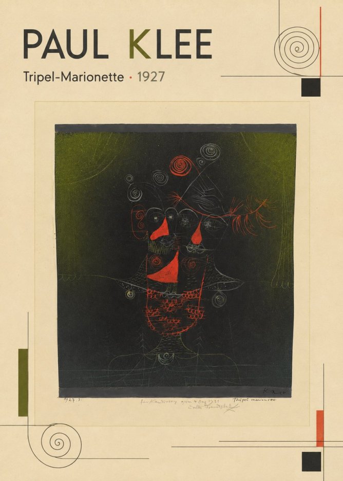 Paul Klee Tripel-marionette No1 - Póster