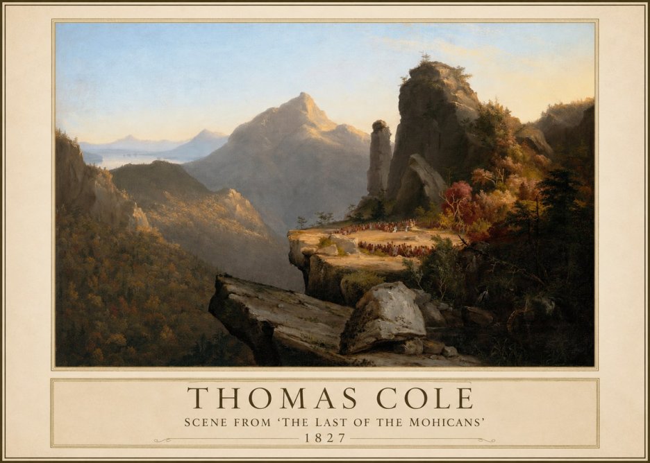 Thomas Cole Scene from 'the Last of the Mohicans' No1 - Póster