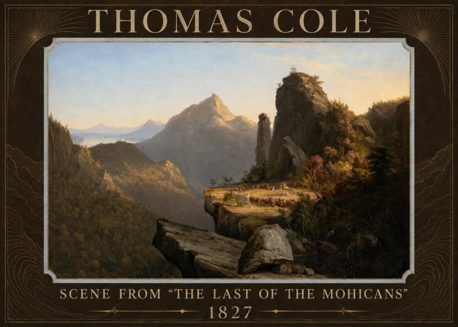 Thomas Cole Scene from 'the Last of the Mohicans' No6 - Póster