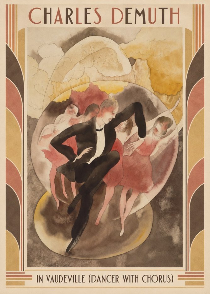 Charles Demuth In Vaudeville (Dancer with Chorus) No1 - Póster