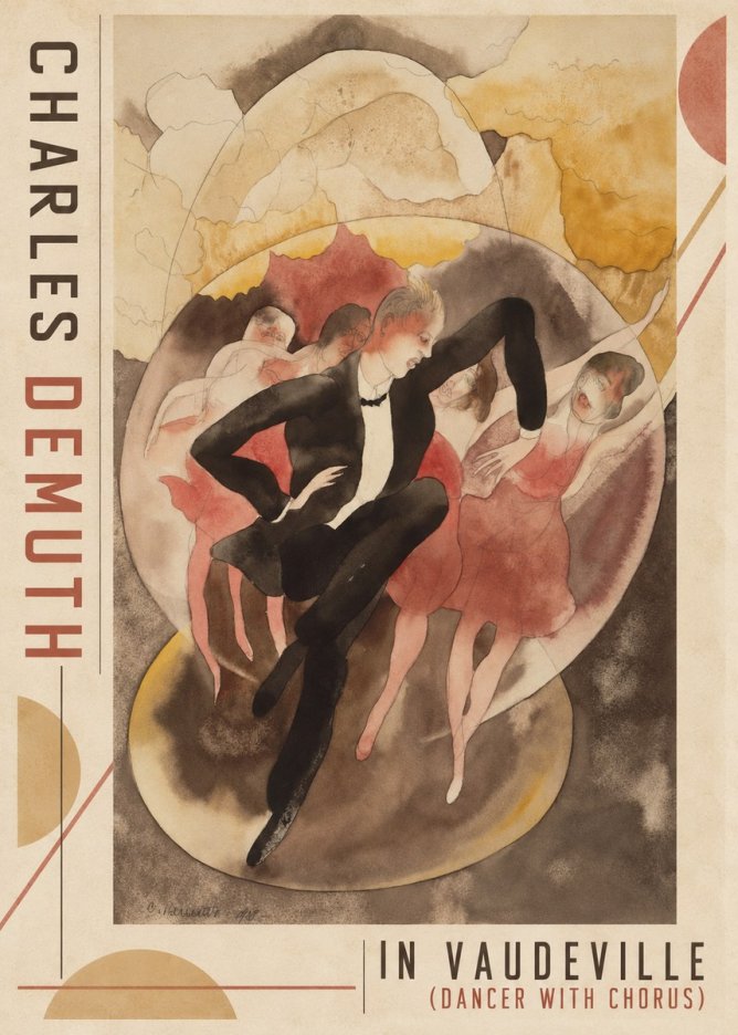 Charles Demuth In Vaudeville (Dancer with Chorus) No2 - Póster