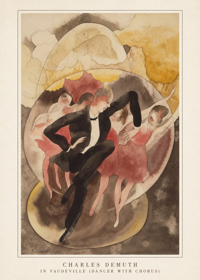 Charles Demuth In Vaudeville (Dancer with Chorus) No4 - Póster