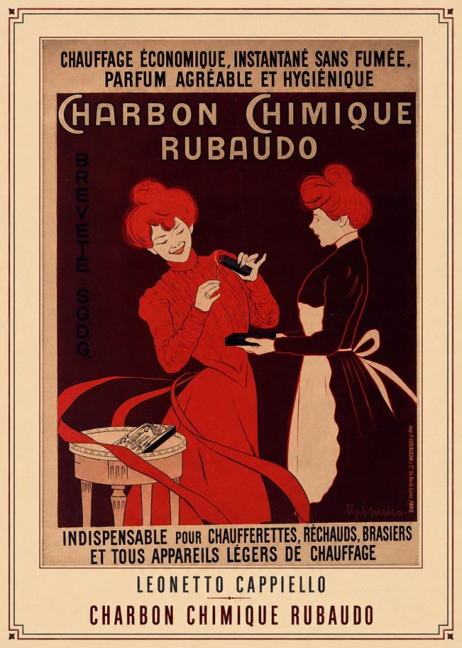 Leonetto Cappiello Charbon Chimique Rubaudo No3 - Póster