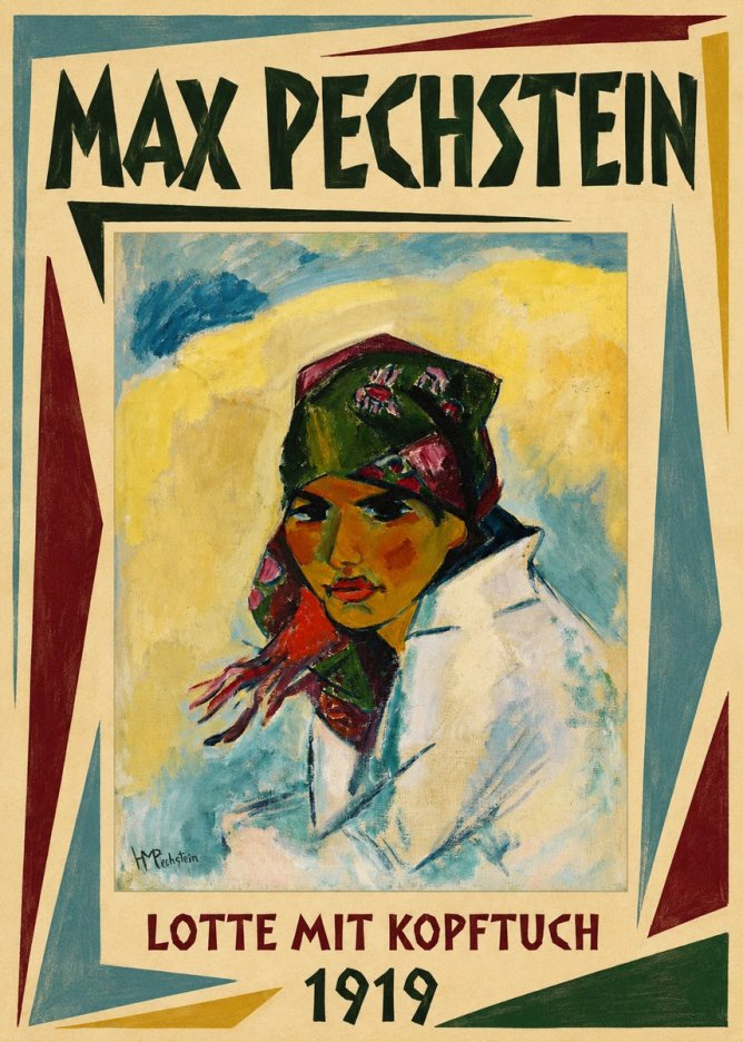 Max Pechstein Lotte Mit Kopftuch 1919 No1 - Póster