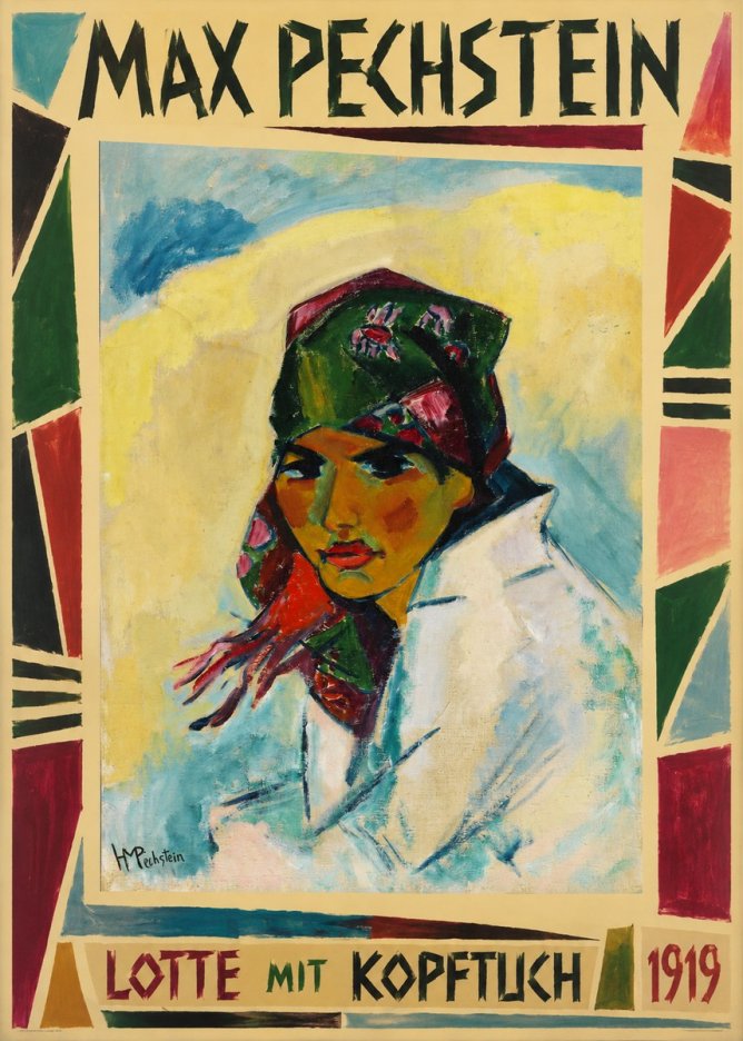 Max Pechstein Lotte Mit Kopftuch 1919 No4 - Póster