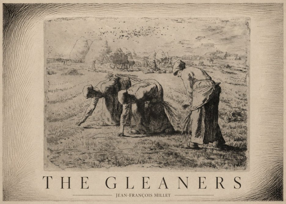 Jean-François Millet The Gleaners No6 - Póster