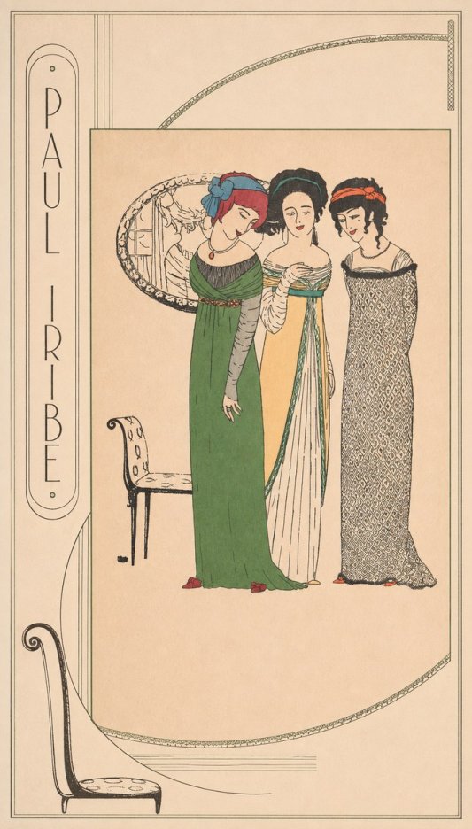 Paul Iribe Three Women in Fashion No2 - Póster