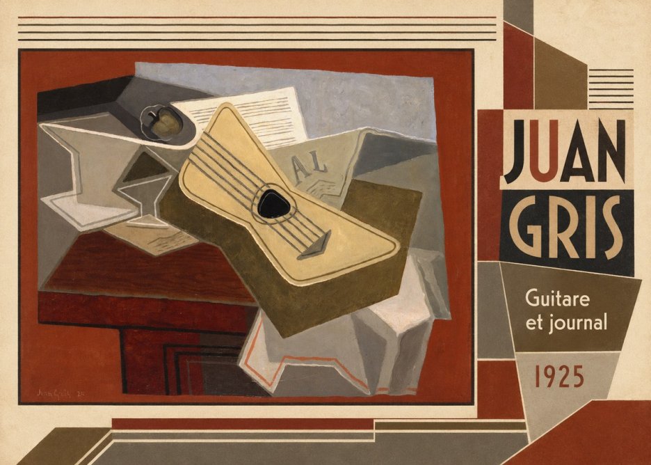 Juan Gris Guitare Et Journal No4 - Póster