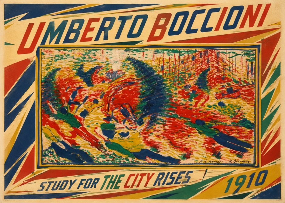 Umberto Boccioni Study for the City Rises No1 - Póster