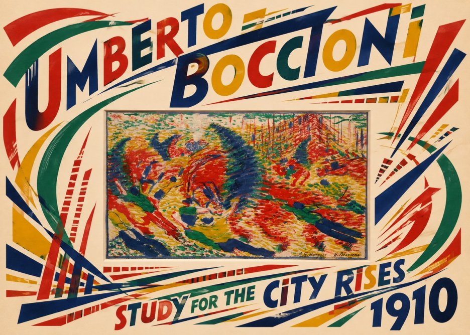 Umberto Boccioni Study for the City Rises No6 - Póster