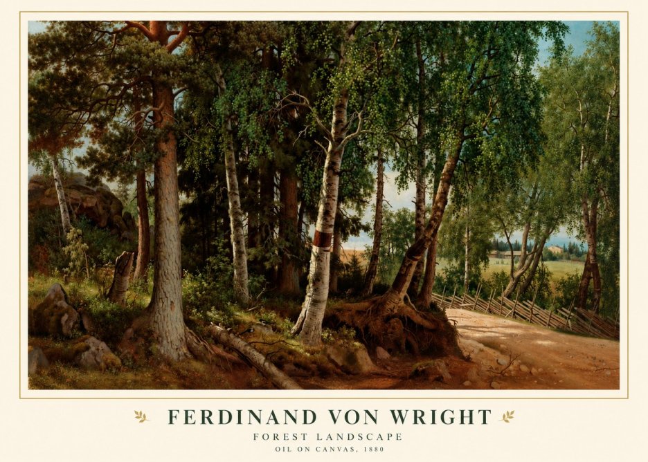 Ferdinand von Wright Forest Landscape No1 - Póster