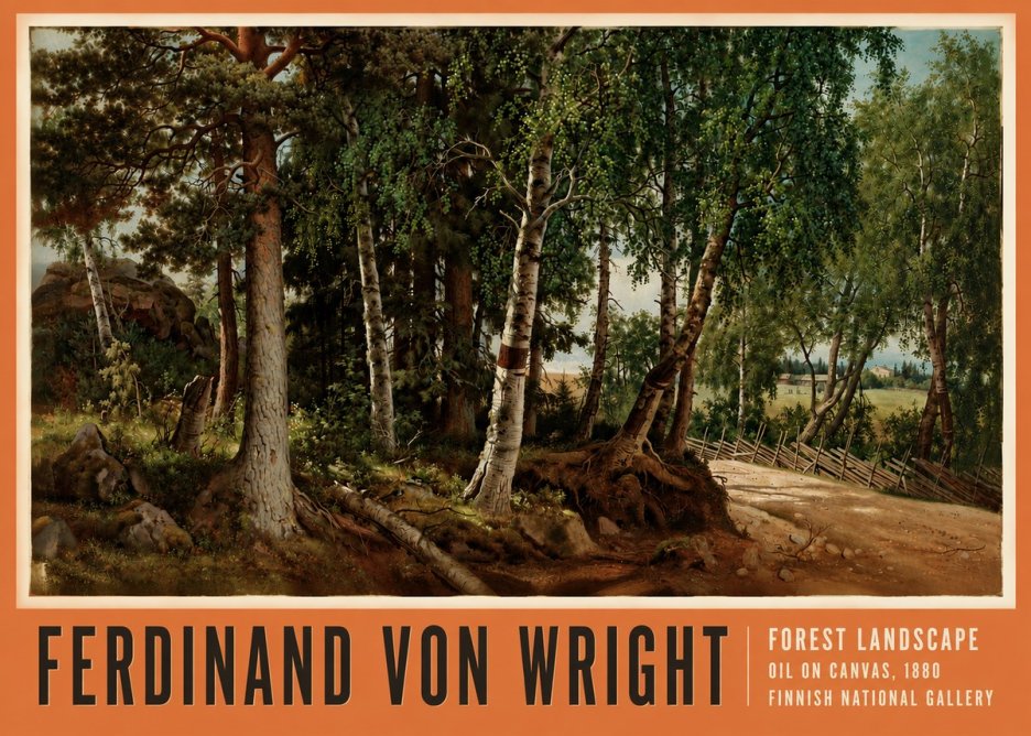 Ferdinand von Wright Forest Landscape No3 - Póster