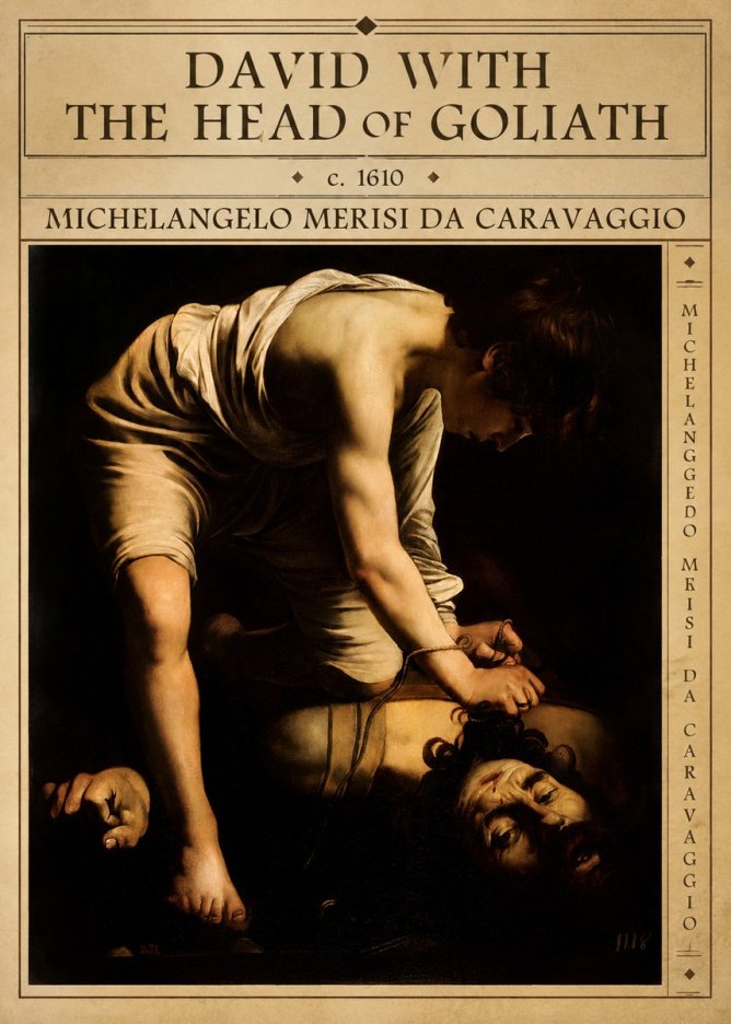 Michelangelo Merisi da Caravaggio David with the Head of Goliath I No5 - Póster