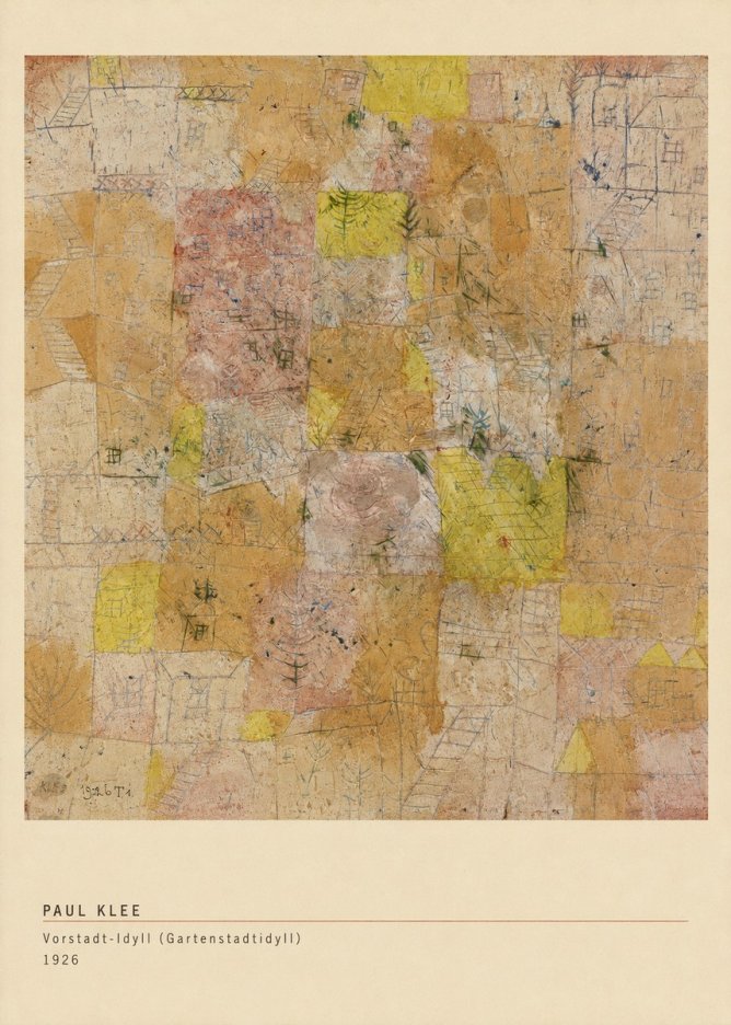 Paul Klee Vorstadt-idyll (Gartenstadtidyll) No5 - Póster