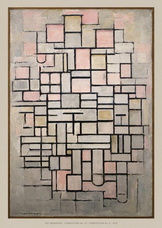 Piet Mondrian Composition No. Iv / Composition No. 6 No6 - Póster