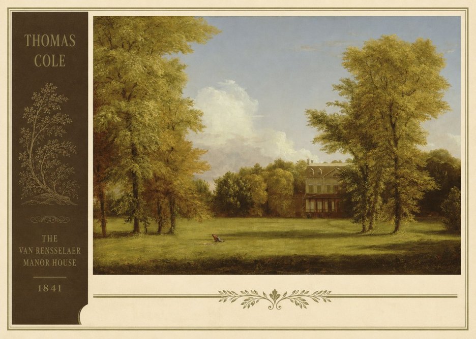 Thomas Cole The Van Rensselaer Manor House - 1841 No2 - Póster