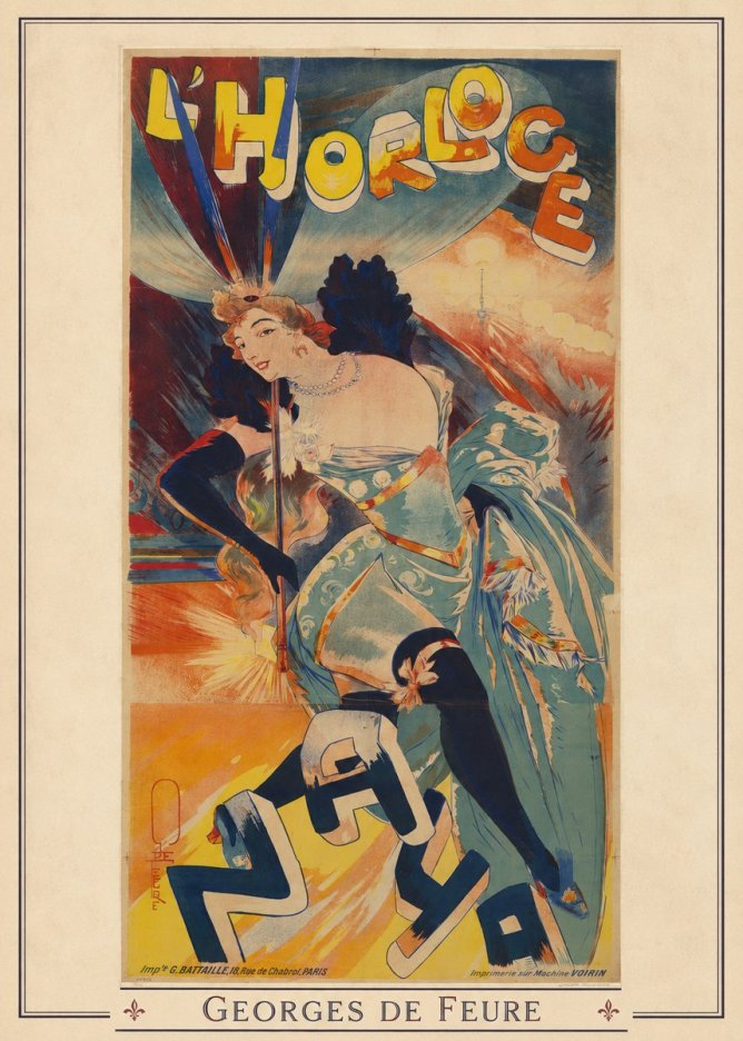 Georges de Feure L'horloge I No2 - Póster