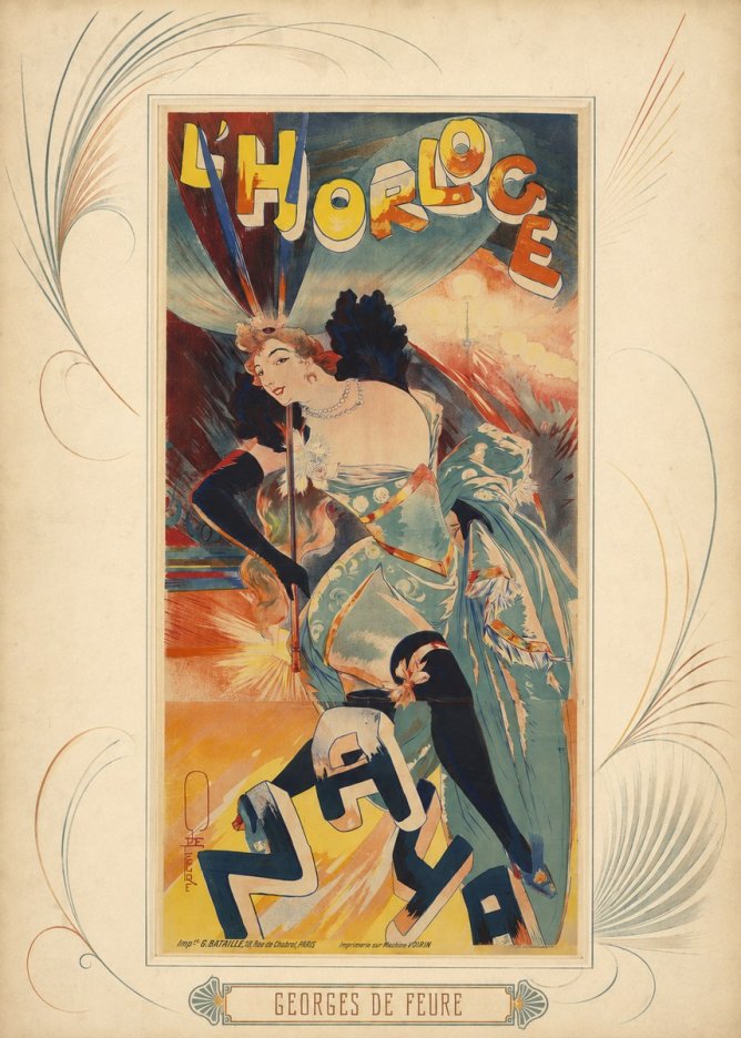 Georges de Feure L'horloge I No5 - Póster