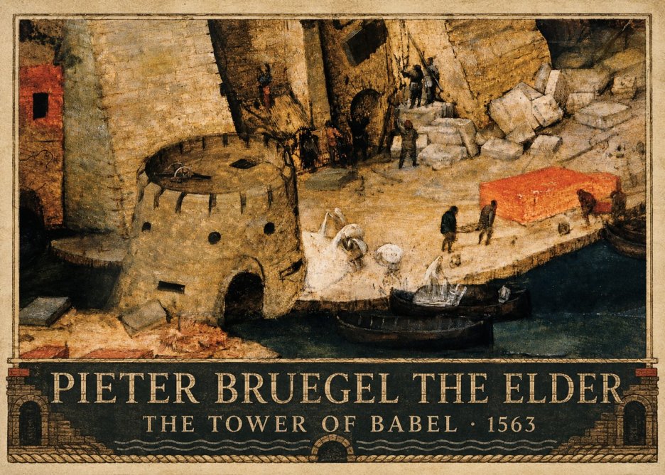 Pieter Bruegel The Tower of Babel II No3 - Póster