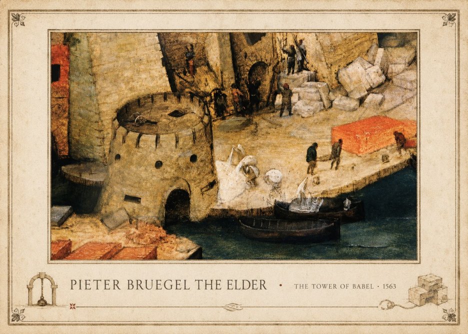 Pieter Bruegel The Tower of Babel II No4 - Póster