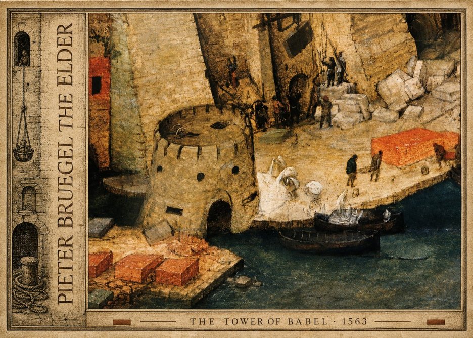 Pieter Bruegel The Tower of Babel II No6 - Póster