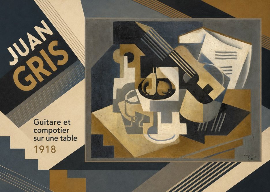 Juan Gris Guitare Et Compotier Sur Une Table No3 - Póster