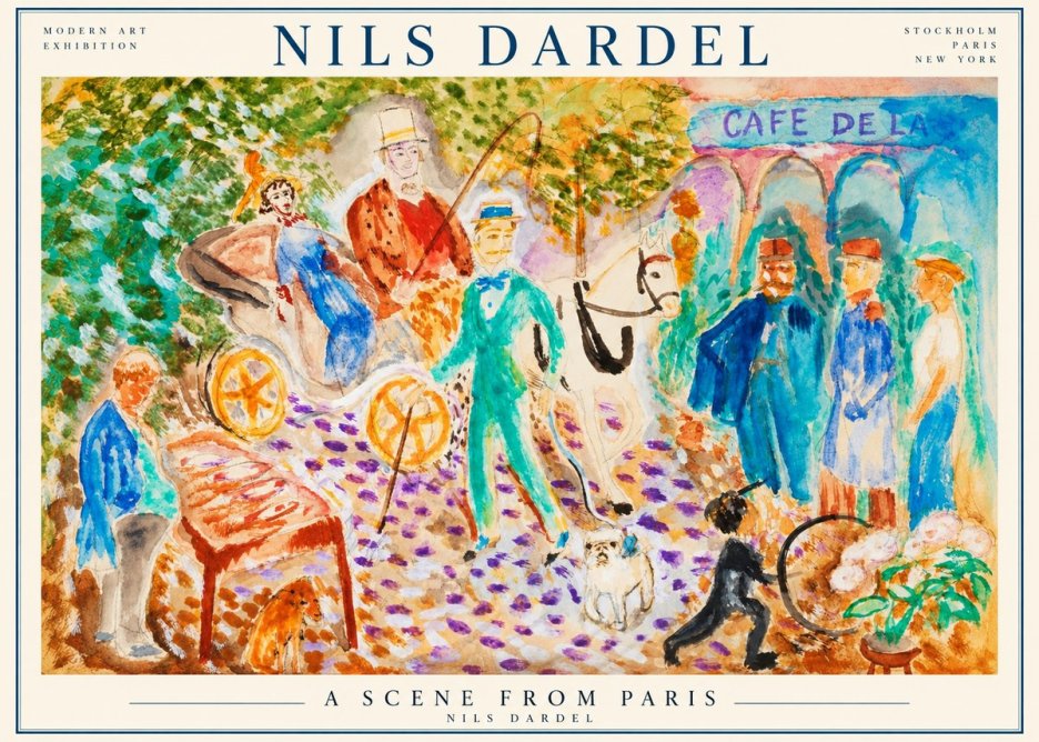 Nils Dardel A Scene from Paris No1 - Póster