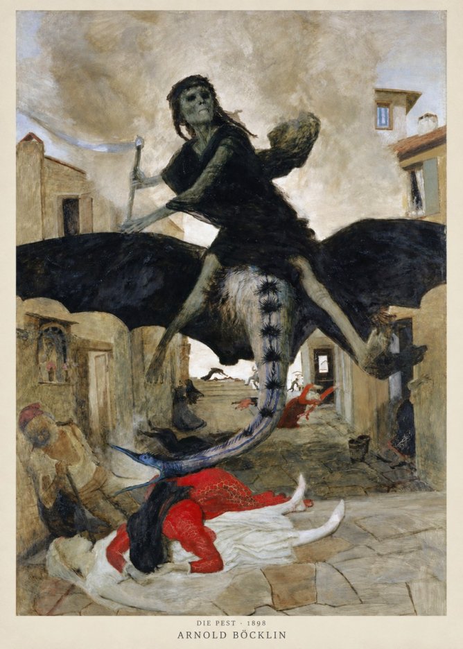 Arnold Böcklin Die Pest I No2 - Póster