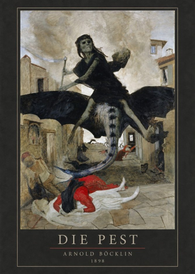 Arnold Böcklin Die Pest I No3 - Póster