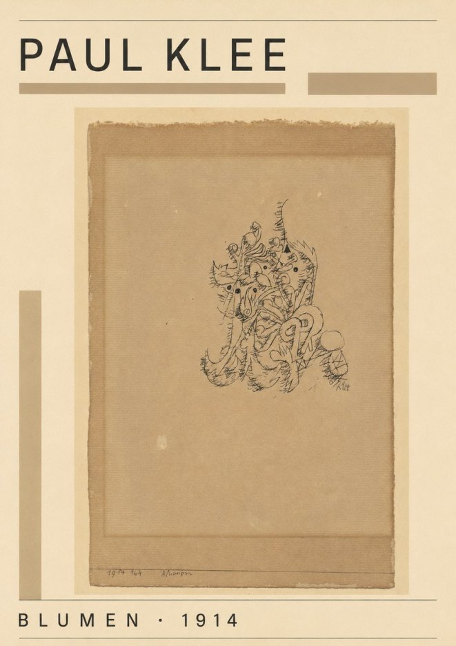 Paul Klee Blumen I No4 - Póster