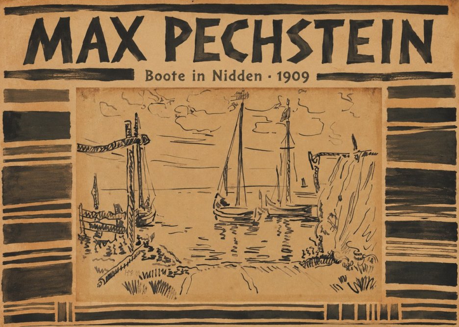 Max Pechstein Boote in Nidden No3 - Póster