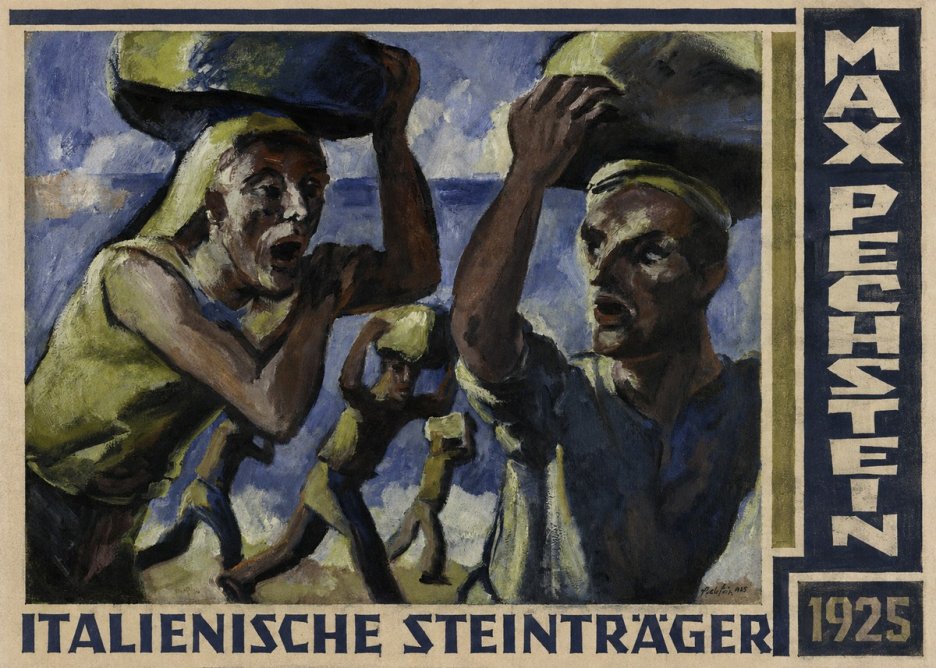 Max Pechstein Italienische Steinträger No4 - Póster