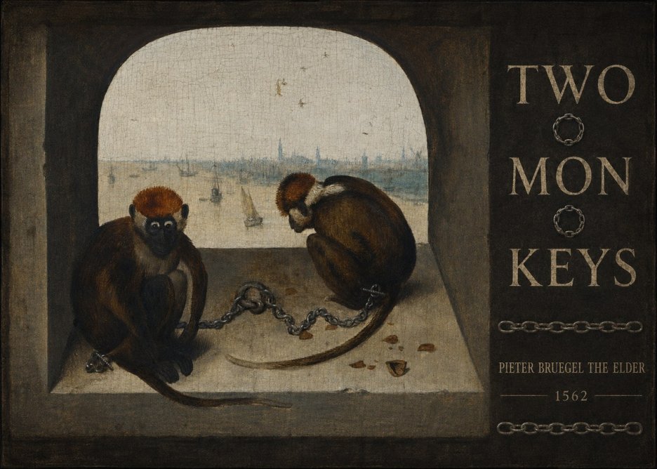 Pieter Bruegel Two Monkeys I No5 - Póster