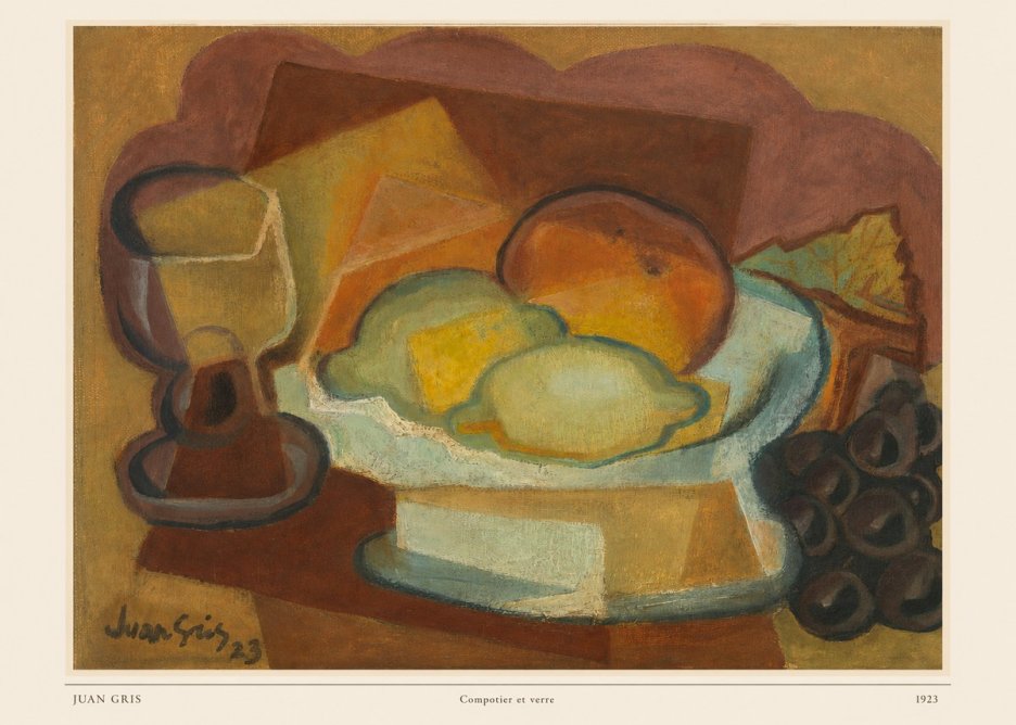 Juan Gris Compotier Et Verre No6 - Póster