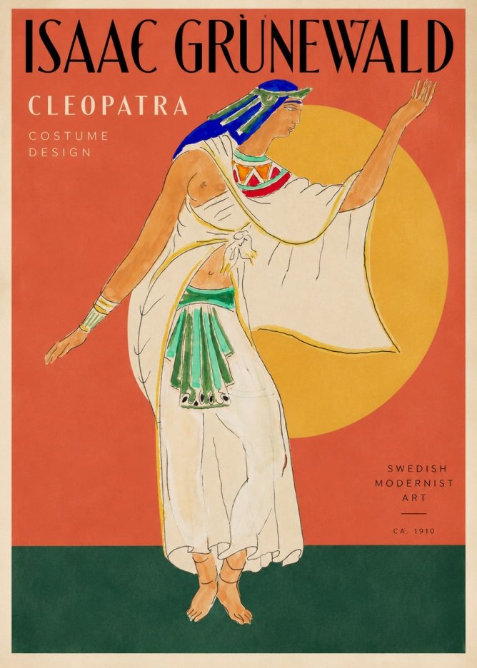 Isaac Grünewald Cleopatra - Costume Design No2 - Póster