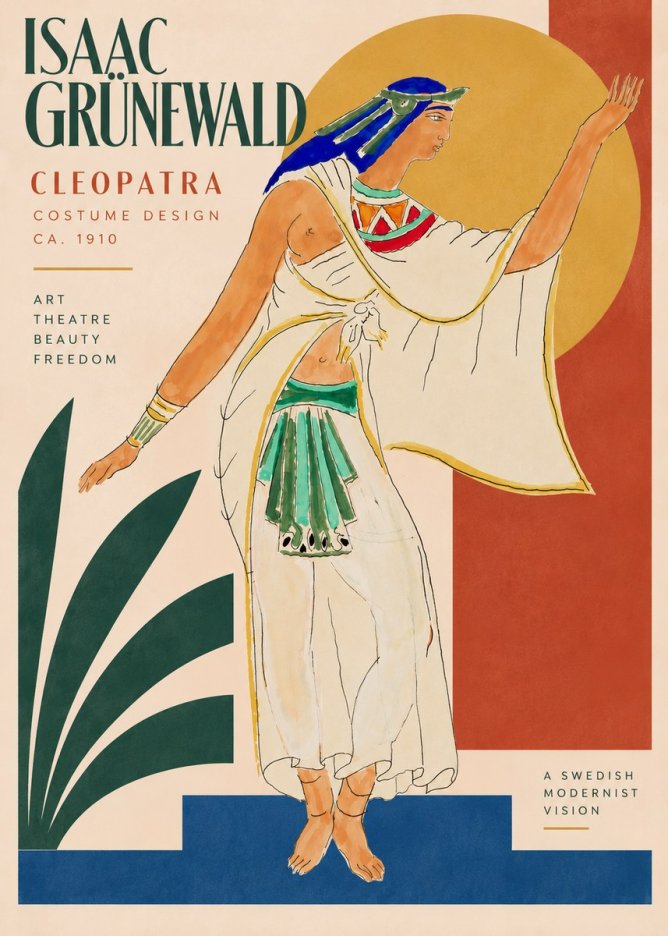 Isaac Grünewald Cleopatra - Costume Design No4 - Póster