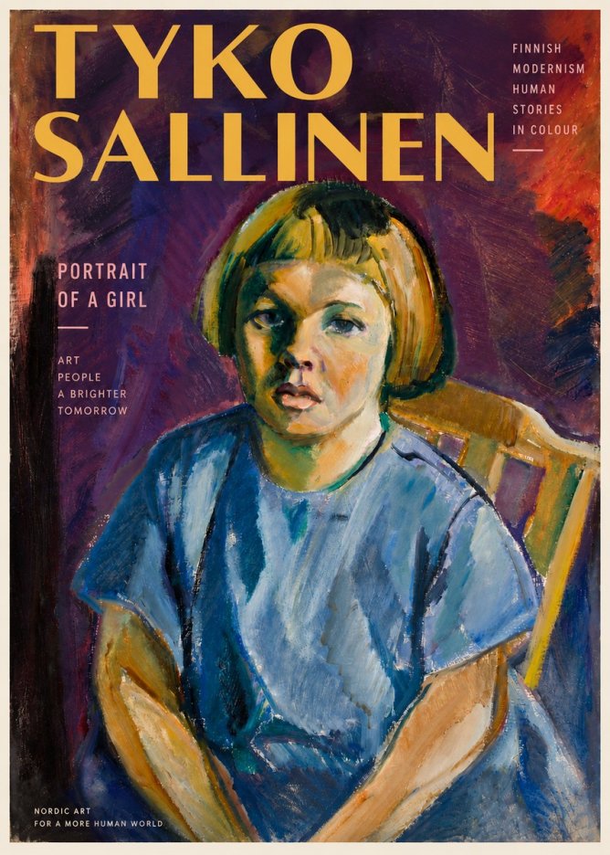 Tyko Sallinen Portrait of a Girl I No4 - Póster